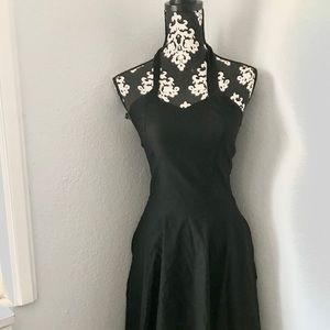 Retro Halter 50s style black dress